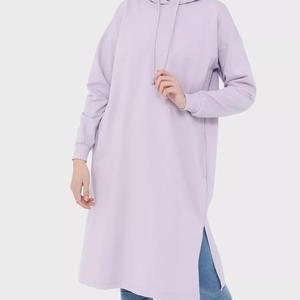 Último diseño de sudaderas con capucha de hombro caído para mujer Longline Islamic Modest Hoodie Mujeres Llegada Últimas mujeres Modest Wear HOODIE - Product Image 4