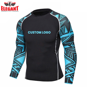 Protector de erupción de manga larga MMA impreso personalizado de alta calidad para hombres transpirable mejor Material Fight Wear - Product Image 5