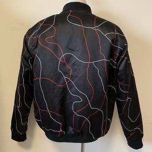 Chaqueta de cuero teñido liso de poliéster Spandex de alta calidad para hombre, chaquetas de sublimación hinchadas recortadas - Product Image 3