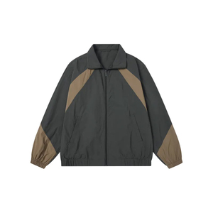 Men's Plus Size Windbreaker Jacket Custom Design Breathable Color Blocked Waterproof Windproof For Summer Season Zipper Closure - Product Image 5