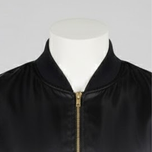 Veste varsity noire à fermeture éclair pour homme, veste letterman entièrement noire, blouson baseball à fermeture éclair, prix de gros - Product Image 5