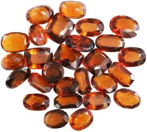 พลอยเฮสโซไนต์ธรรมชาติ 3-5 กะรัต รูปไข่ เจียระไนแบบเหลี่ยม สำหรับทำเครื่องประดับ - Product Image 2