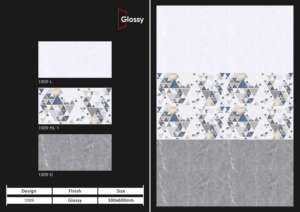 Acabado de pared con azulejos cerámicos de 300x600 mm para baño y cocina, acabado brillante, mate, con efecto de azúcar tallado, diseño de pared interior de lujo. - Product Image 2