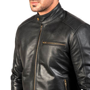 Chaqueta de Motociclista para Hombre, de Cuero Genuino, Estilo Vintage, Transpirable, para Primavera y Otoño - Product Image 6