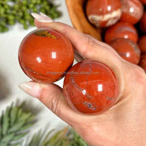 Esfera de Cristal Pulida de Jaspe Rojo Natural, Piedra Curativa - Product Image 5