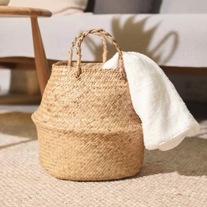 Cestas de Almacenamiento Rústicas de Seagrass con Asas, Ecológicas, Color Personalizado, Hechas a Mano, Multifuncionales para Jardín - Product Image 6