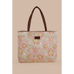 Bolsa de Mano de Lona de Algodón Estampada a Mano, Gran Capacidad, Ligera, para Uso Diario - Product Image 2