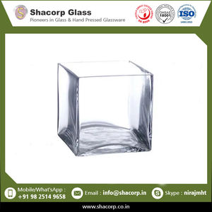 Votivo de vidrio cuadrado de color sólido votivo de vidrio de calidad superior disponible a precio de mercado - Product Image 2