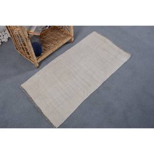 Alfombra turca vintage moderna blanca 170X320cm hecha a mano clásica diseño de retazos rectangulares para sala de estar dormitorio lana poliéster látex - Product Image 2