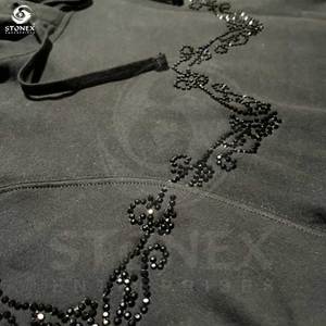 Sudaderas con capucha personalizadas Hombres Heavyweight Essentials Sudadera Moda Bling Logo Custom Rhinestone Hoodie - Product Image 5