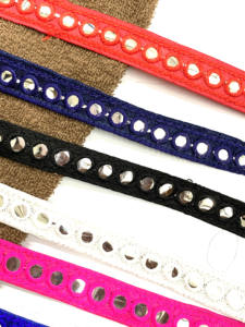 Indien Multi Broderie Cercle Miroir Dentelle Garniture Coton/Séquence 25MM Largeur Doux pour Robes et Chaussures - Product Image 5