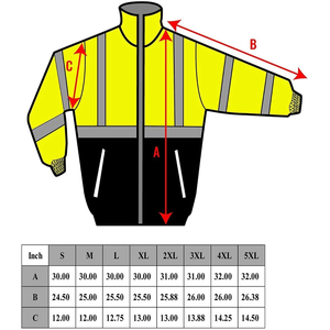 Ropa de trabajo de alta calidad para hombres, seguridad, alta visibilidad, ropa de trabajo, chaqueta reflectante, alta visibilidad, invierno, venta al por mayor, seguridad, trabajo, chaqueta de construcción - Product Image 6