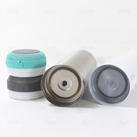 Botol minum olahraga stainless steel vakum termos musik pintar mulut sempit grosir dengan speaker nirkabel