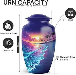 Urnas Pequeñas de Recuerdo Sunset Beach para Cenizas Humanas, Urna Grande para Cenizas de Adultos, Hermano y Hermana - Product Image 2