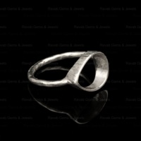 Handgefertigte, massive 925er Silber 8x12mm Birnenförmige, rhodinierte Rohlinge für Edelsteinfassungen, Harz-DIY-Schmuckzubehör-Tasche