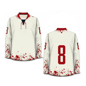 2025 nueva camiseta de Hockey Retro cosida con estampado 3D clásica auténtica camiseta de Hockey para hombre uniforme de Hockey sobre hielo de manga larga - Product Image 4