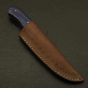 Cuchillo de caza de acero hecho a mano de Damasco, Funda de cuero de alta calidad, compatible con hoja fija OEM, garantía de 3 años personalizable - Product Image 6
