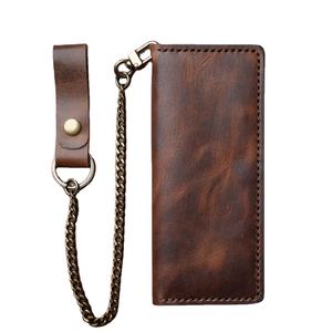 Cartera Larga de Lujo para Mujer, de Cuero Genuino, con Cierre de Cremallera, Impermeable, con Bloqueo RFID, Minimalista, de Lino - Product Image 1