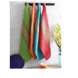 Offre spéciale, 100% coton Super sec hôtel gaufré pas cher, qualité supérieure, certifié GOTS, ensemble de torchons de cuisine tissés, torchon - Product Image 1