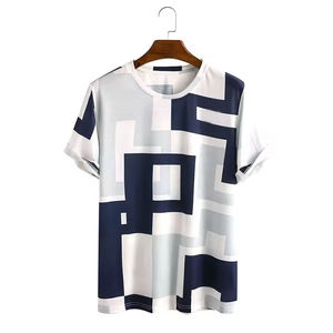 T-shirt de badminton pour homme en jersey tendance, manches courtes, impression par transfert thermique, tricot uni, qualité supérieure, respirant, séchage rapide - Product Image 1