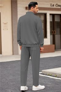 Survêtement en molleton brossé 420GSM pour homme, sweat à capuche et jogging d'hiver pour impression puff, logo personnalisé, vêtements de sport chauds, motif uni à capuche - Product Image 6