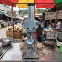Machine à éplucher, tailler et couper les jeunes coques de noix de coco en forme de diamant avec hachoir inférieur