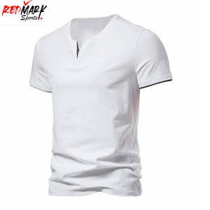 Pakistán venta al por mayor clásico liso poliéster en blanco liso camisetas para hombres algodón camiseta alta calidad hombres peso ligero camiseta - Product Image 5