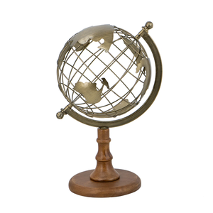 Globe terrestre antique avec globe rotatif vintage en métal pour bureau Globe géographique éducatif pour les étudiants - Product Image 6