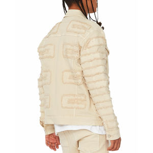 Men Distressed <b>Denim</b> Jacket for Street Wear 2025 New Fashion <b>Soft</b> Durable <b>Denim</b> Jacket in Bulk Quantity - Product Image 2