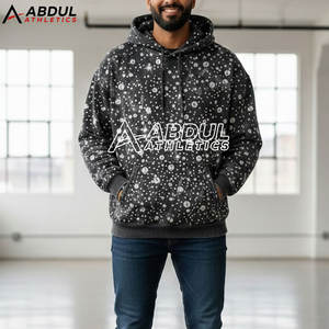 Sweat-shirts pour hommes à l'aspect luxueux, lavage à l'acide, avec strass et ornements en cristal, style streetwear - Product Image 3