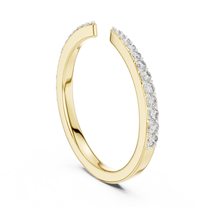 Round Brilliant Cut Lab Grown Diamond <b>Ring</b> DEF VVS 14K 18K Yellow Gold Open Cuff Wedding Band Jewelry OEM Wholesale Manufacturer - Product Image 4