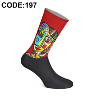 Chaussettes pour femmes en coton respirant à épaisseur moyenne, imprimées par transfert thermique de haute qualité, chaussettes Goma Goma, origine Turquie