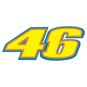 สติกเกอร์หมายเลข 46 โรสซี่ ตำนาน สติกเกอร์ไวนิล 46 โรสซี่ พีวีซีพิมพ์ลาย สไตล์อนิเมะ สติกเกอร์ตกแต่ง - Product Image 2