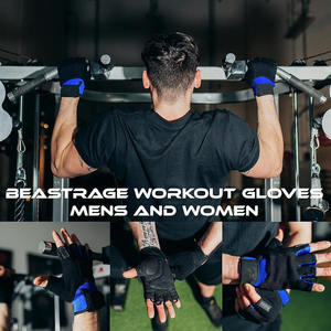 Custom Logo Breathable <b>Fingerless</b> Fitness Gym <b>Gloves</b> <b>for</b> Men & <b>Women</b> Non Slip Weight Lifting Training Workout <b>Gloves</b> - Product Image 2