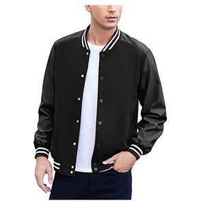 Veste universitaire unisexe surdimensionnée en gros, broderie personnalisée, hiver, extérieur, taille plus, couleur personnalisée sur le devant, laine/cuir - Product Image 2