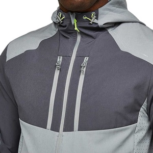 Chándal cortavientos personalizado reflectante Colorblocked, múltiples bolsillos con cremallera, deportes al aire libre, chaquetas para correr para hombres 2026 - Product Image 4