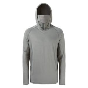 Personnalisé UPF 50 + Chemises de pêche à capuche à manches longues pour hommes Respirant Léger Protection solaire Sweat à capuche de pêche avec masque facial - Product Image 2