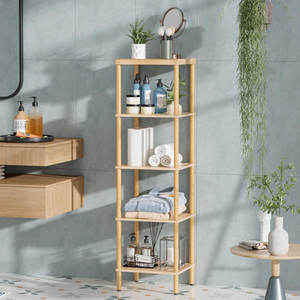 Estante de baño de bambú, muebles elegantes de madera natural para su baño moderno - Product Image 3