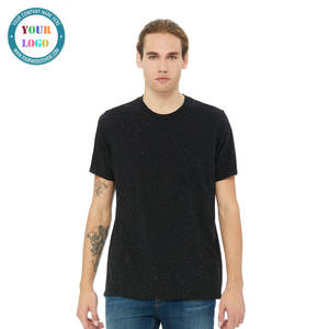 100% coton impression Logo classique col rond plaine t-shirt noir respirant - Product Image 1