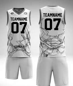 ชุดบาสเก็ตบอลพิมพ์โลโก้ตามสั่ง แห้งเร็ว ดีไซน์ล่าสุด เสื้อบาสเก็ตบอลโพลีเอสเตอร์ สำหรับผู้ชาย - Product Image 5