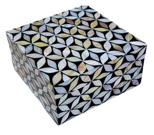 Royal Artisans Handmade Modern Rectangle Wood Storage Box Bone <b>Mother</b> Pearl Inlay Eco-Friendly Custom Size Home Decor Tabletop - Product Image 2