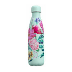 Botella de agua impresa SS esmaltada pintada a mano, vajilla duradera de acero inoxidable con diseño floral de serigrafía vibrante - Product Image 6