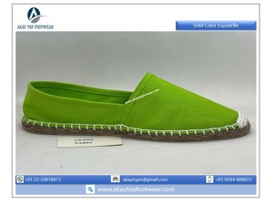 Espadrilles plates unisexes en toile solide, design traditionnel de qualité supérieure pour femmes et filles, dernière collection 2023 - Product Image 4