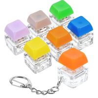 Porte-clés Fidget Clavier Personnalisé Créatif Anti-Stress avec Bouton et Lumière LED, Léger et Flexible