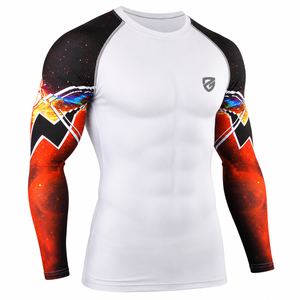 Custom Fight Wear MMA Rash Guard Compression <b>Shirt</b> <b>Boxing</b> Training Wear Quick Dry Breathable BJJ Muay Thai Apparel OEM - Product Image 2