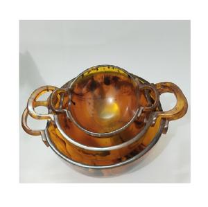 Tazón de Resina de Lujo para Servir, Superficie Brillante, Aspecto Pulido, Hecho a Mano, Ecológico, Ligero, para Aperitivos, Frutas, Decoración del Hogar - Product Image 1