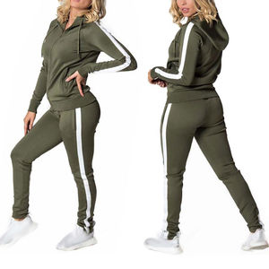Chándal de LICRA de invierno con capucha para mujer al aire libre para correr Ropa deportiva de invierno cómoda - Product Image 4