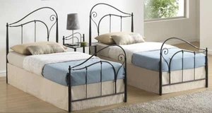 Lit en fer forgé/cadre de lit simple en métal bon marché d'usine/lit en fer forgé lits simples pour les travailleurs de chantier lit en fer - Product Image 2