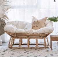 Chaise Papasan en rotin naturel double confortable pour décoration d'intérieur du prix du fabricant