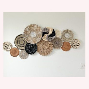 Thủ công Boho chic mây & kim loại treo tường nghệ thuật tự nhiên tinh tế cho không gian nhà & văn phòng thanh lịch - Product Image 3